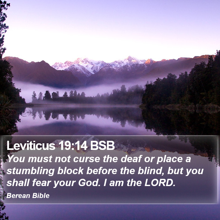 Leviticus 19:14 BSB Bible Study