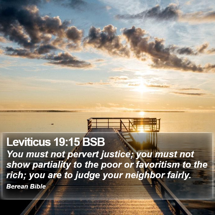 Leviticus 19:15 BSB Bible Study