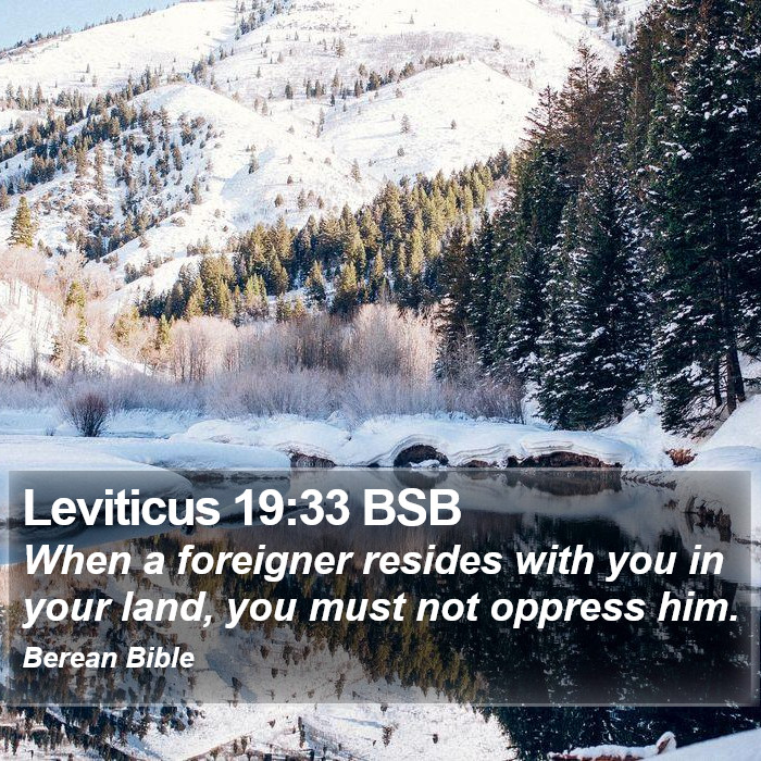 Leviticus 19:33 BSB Bible Study