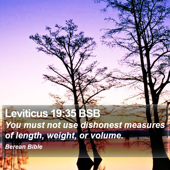 Leviticus 19:35 BSB Bible Study