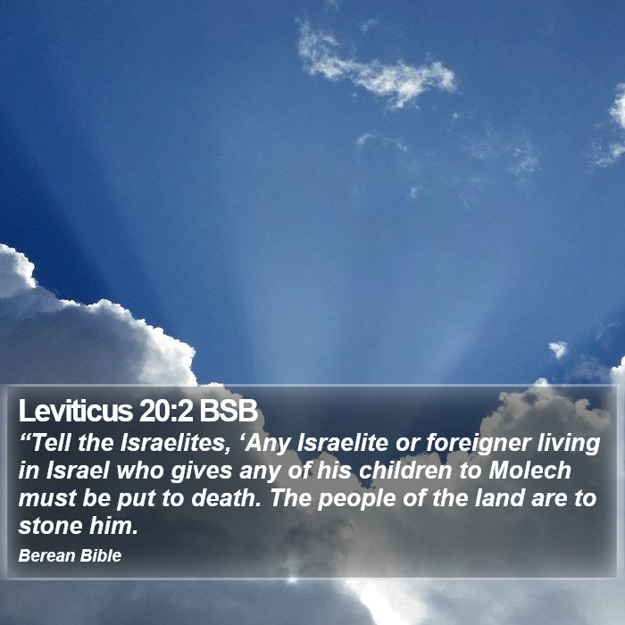 Leviticus 20:2 BSB Bible Study