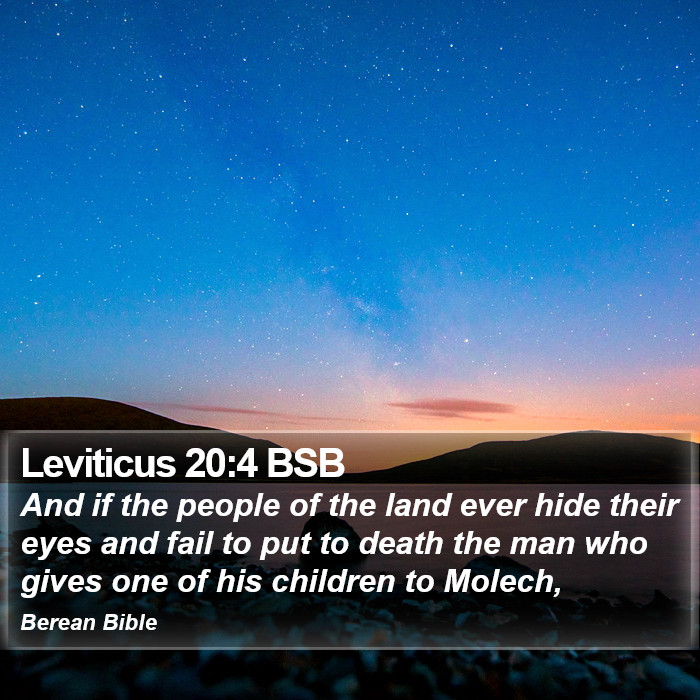 Leviticus 20:4 BSB Bible Study