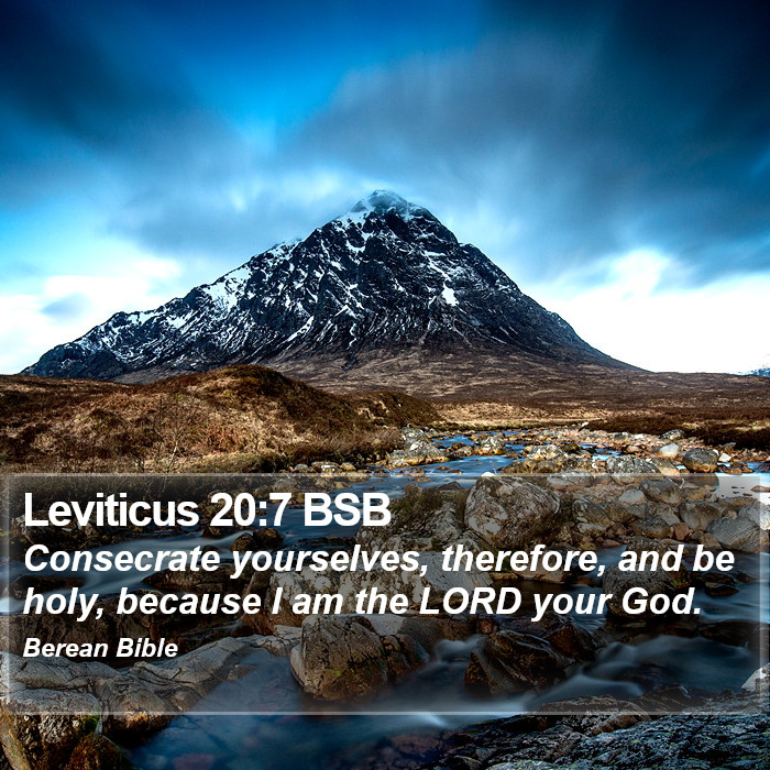 Leviticus 20:7 BSB Bible Study