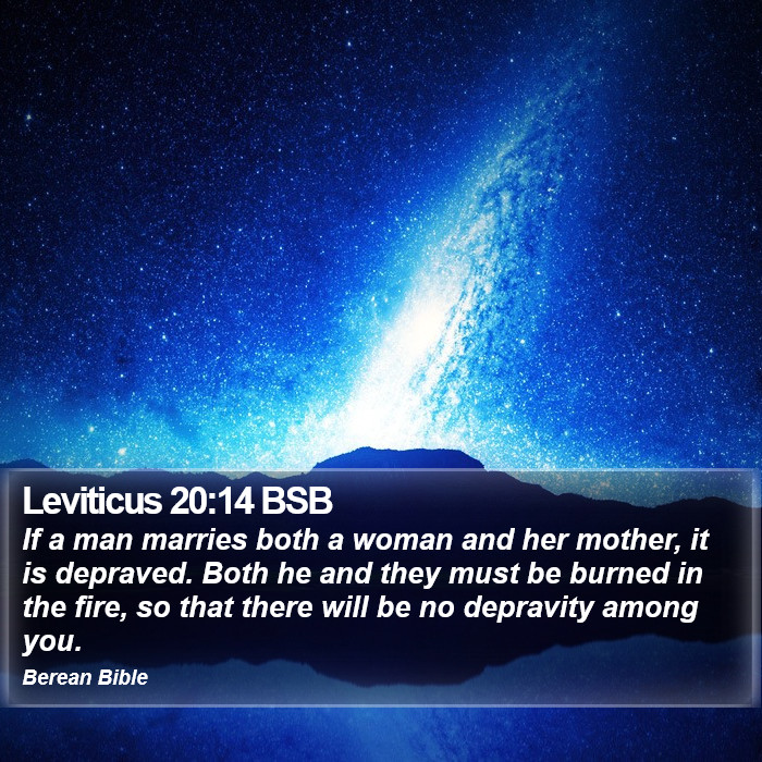 Leviticus 20:14 BSB Bible Study