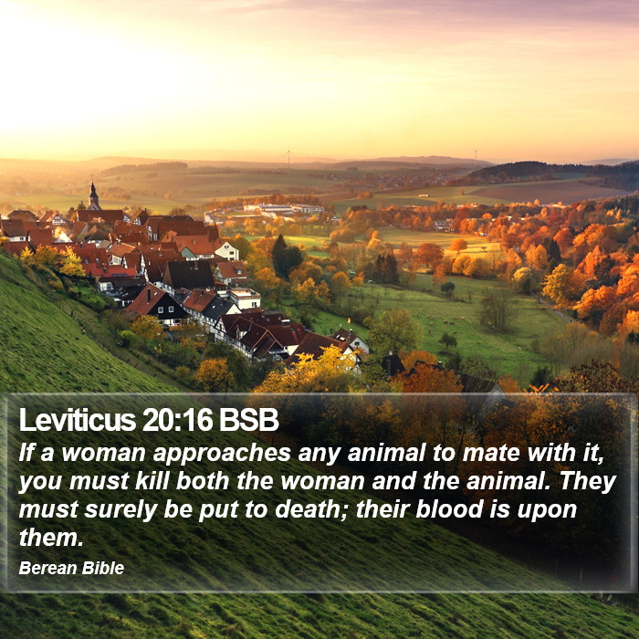 Leviticus 20:16 BSB Bible Study