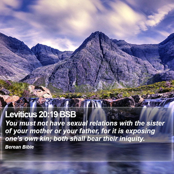 Leviticus 20:19 BSB Bible Study