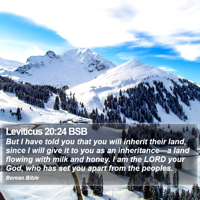 Leviticus 20:24 BSB Bible Study