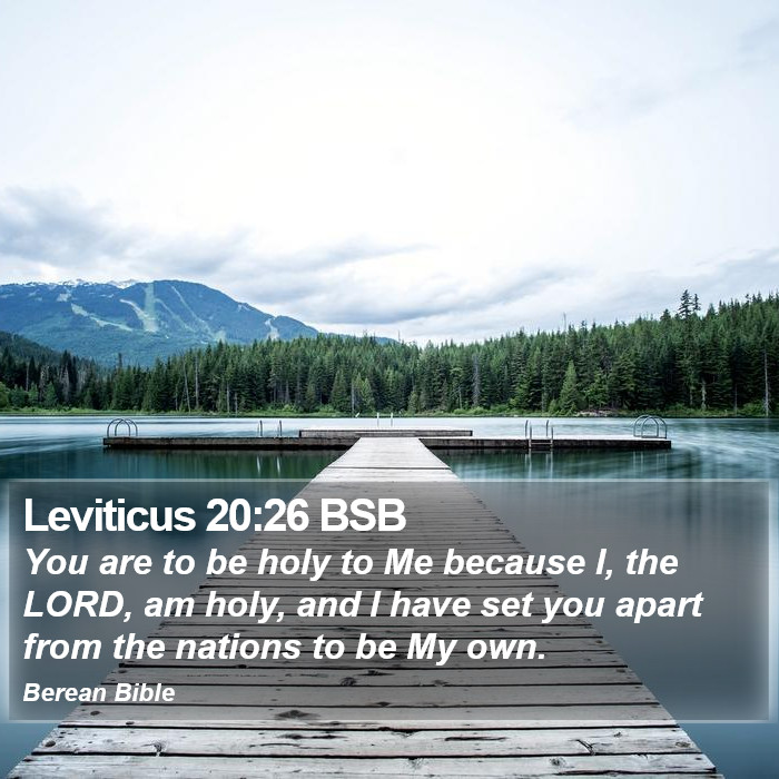 Leviticus 20:26 BSB Bible Study