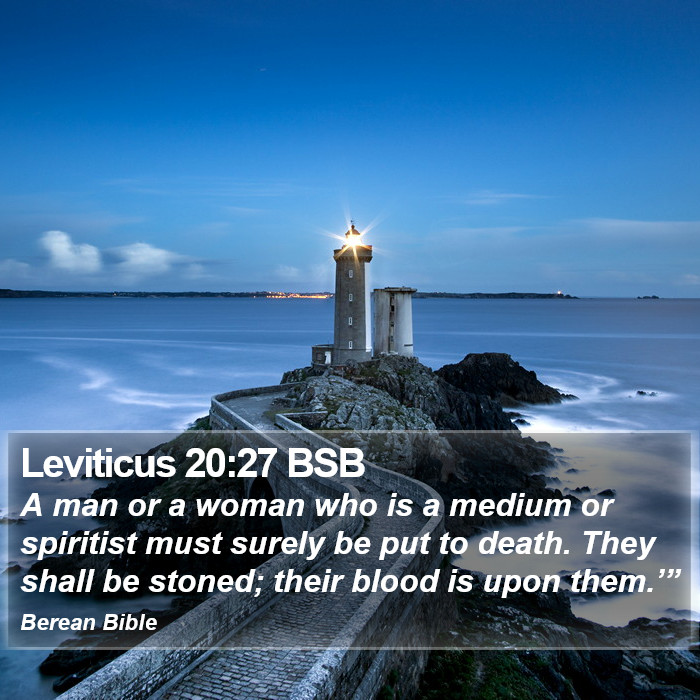 Leviticus 20:27 BSB Bible Study