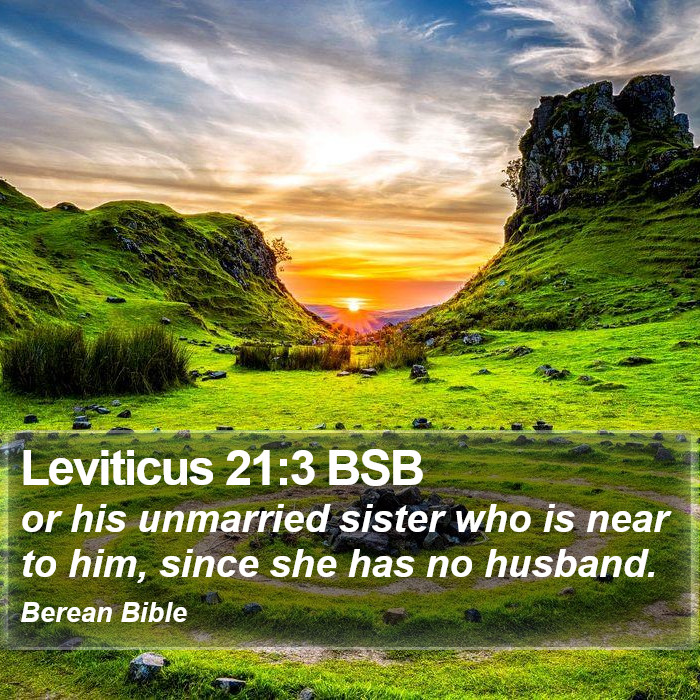 Leviticus 21:3 BSB Bible Study