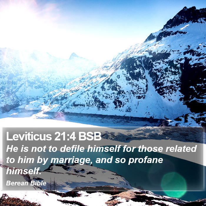 Leviticus 21:4 BSB Bible Study