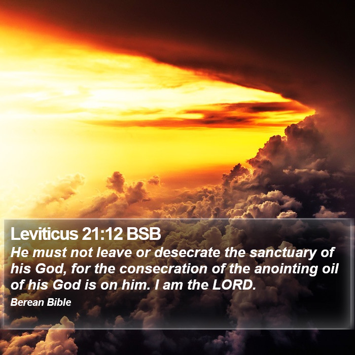 Leviticus 21:12 BSB Bible Study