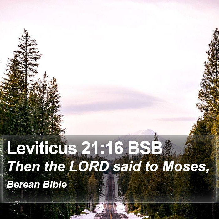 Leviticus 21:16 BSB Bible Study