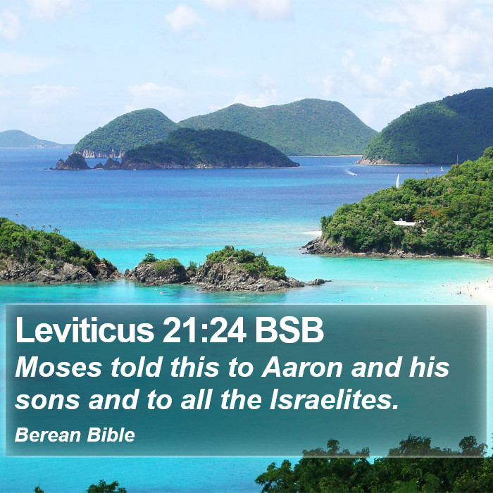 Leviticus 21:24 BSB Bible Study