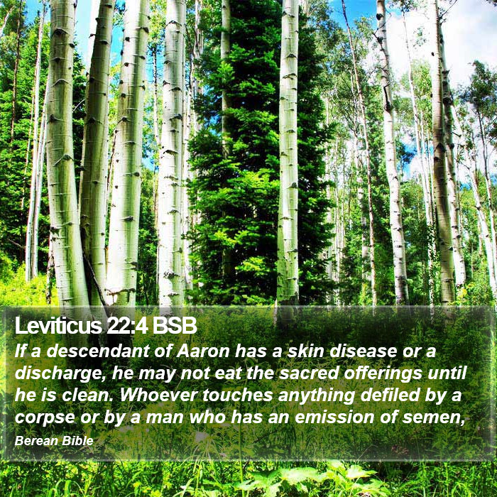 Leviticus 22:4 BSB Bible Study