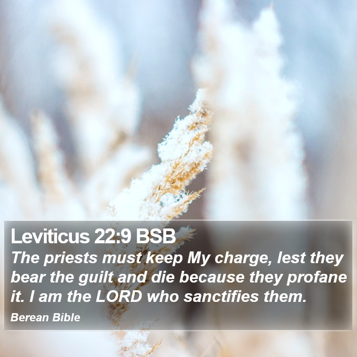 Leviticus 22:9 BSB Bible Study