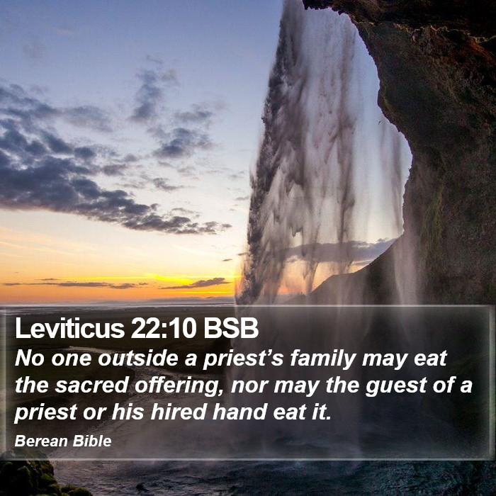 Leviticus 22:10 BSB Bible Study