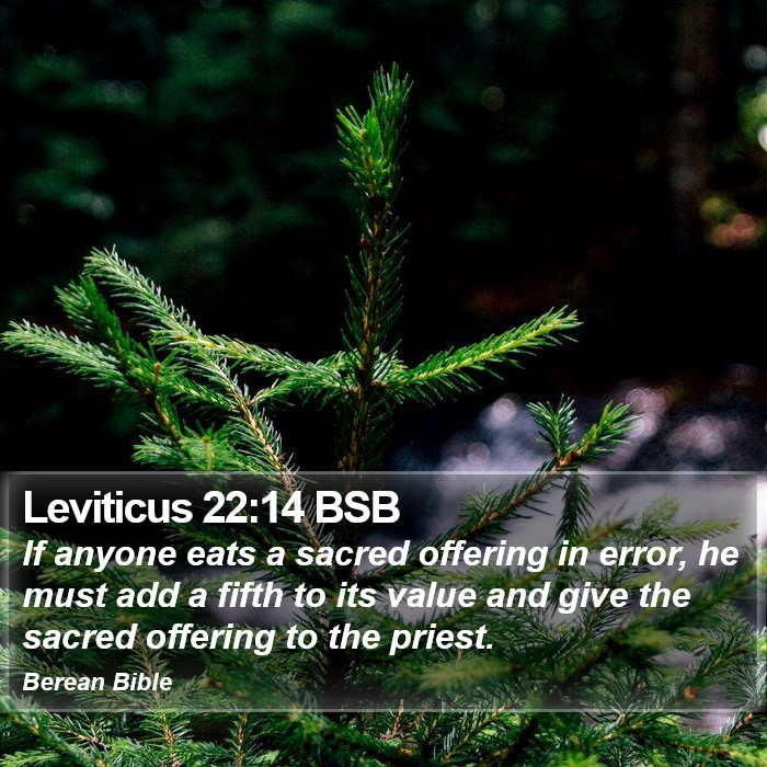 Leviticus 22:14 BSB Bible Study