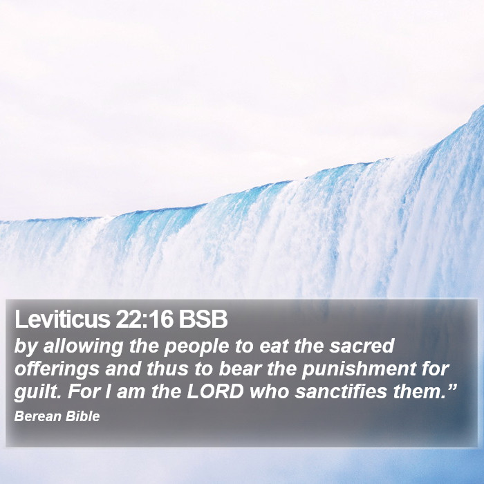 Leviticus 22:16 BSB Bible Study