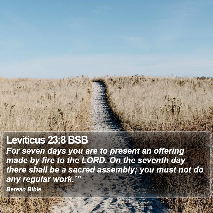 Leviticus 23:8 BSB Bible Study