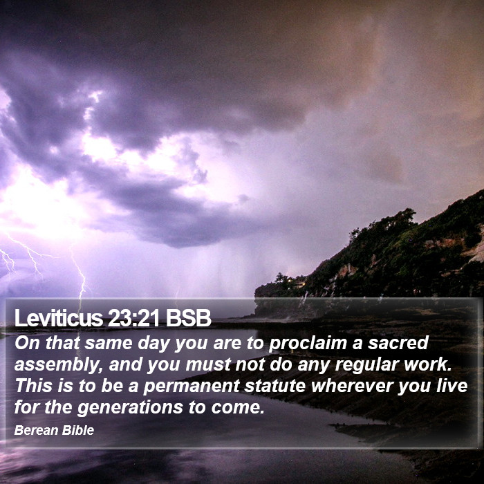 Leviticus 23:21 BSB Bible Study