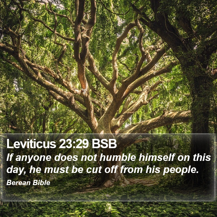 Leviticus 23:29 BSB Bible Study