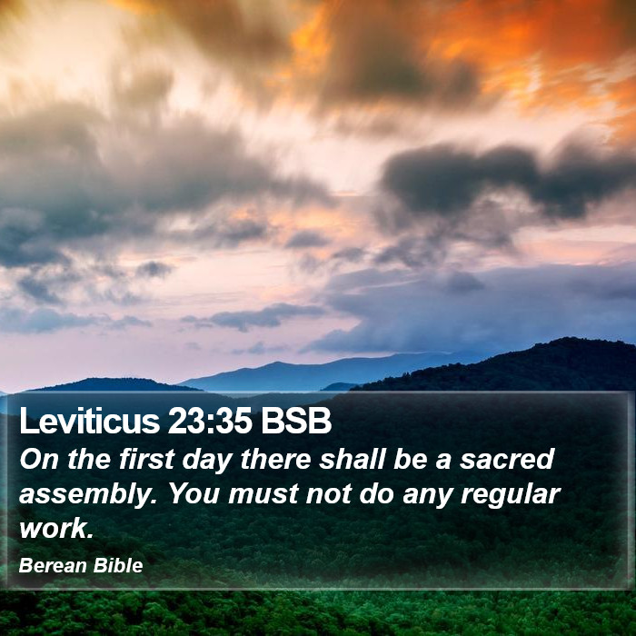 Leviticus 23:35 BSB Bible Study