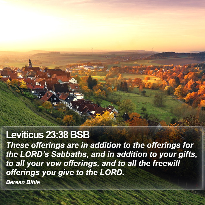 Leviticus 23:38 BSB Bible Study