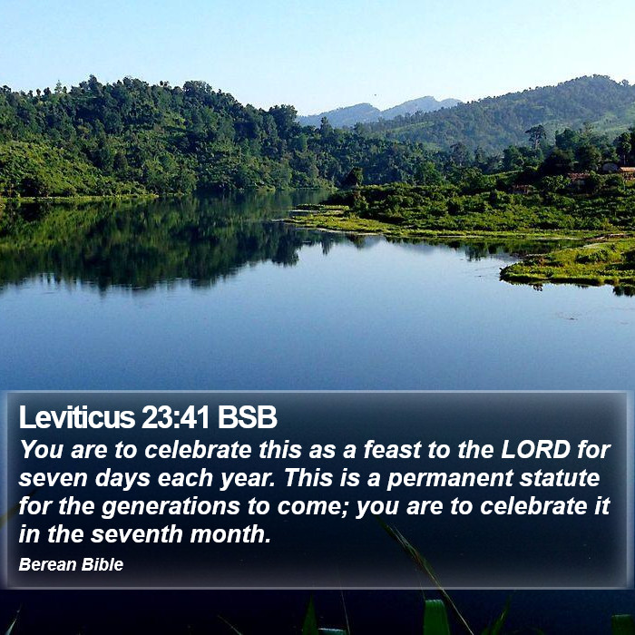 Leviticus 23:41 BSB Bible Study