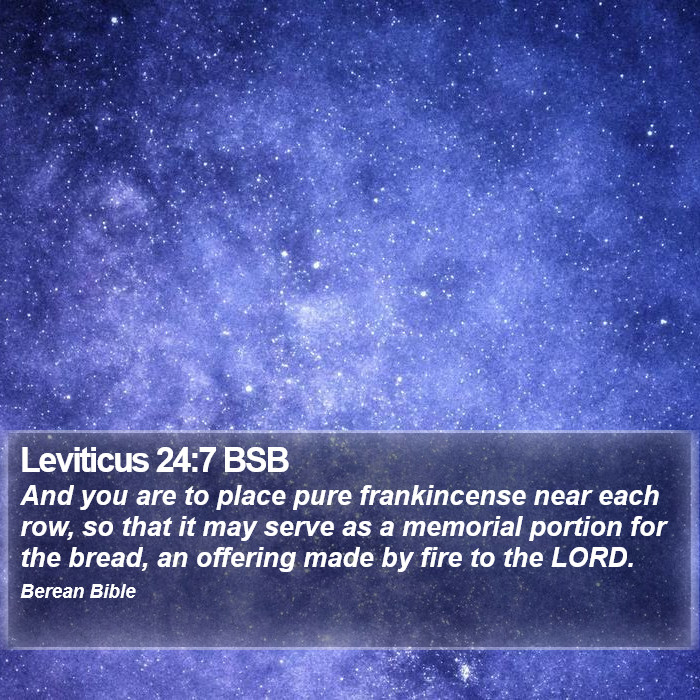 Leviticus 24:7 BSB Bible Study