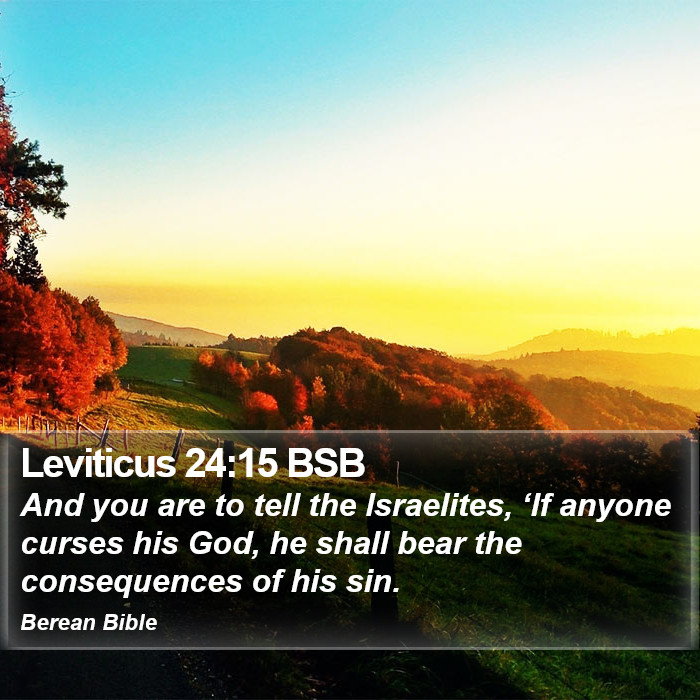 Leviticus 24:15 BSB Bible Study