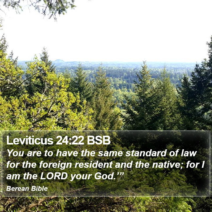 Leviticus 24:22 BSB Bible Study