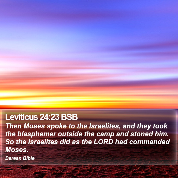 Leviticus 24:23 BSB Bible Study