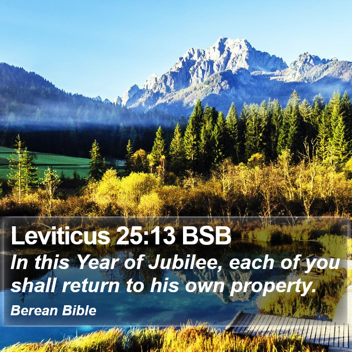 Leviticus 25:13 BSB Bible Study