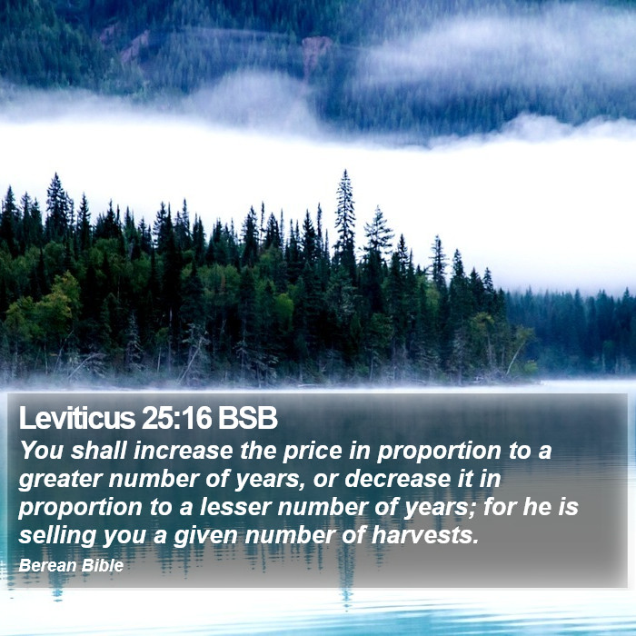 Leviticus 25:16 BSB Bible Study