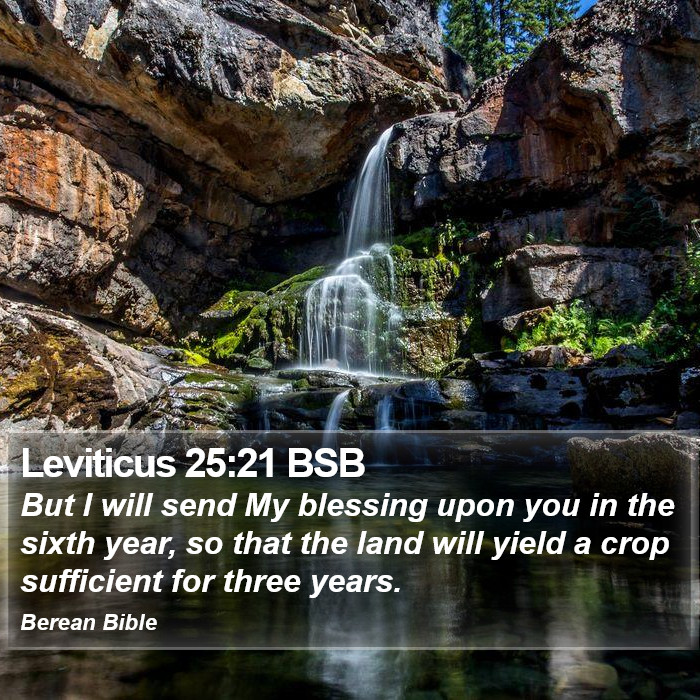 Leviticus 25:21 BSB Bible Study