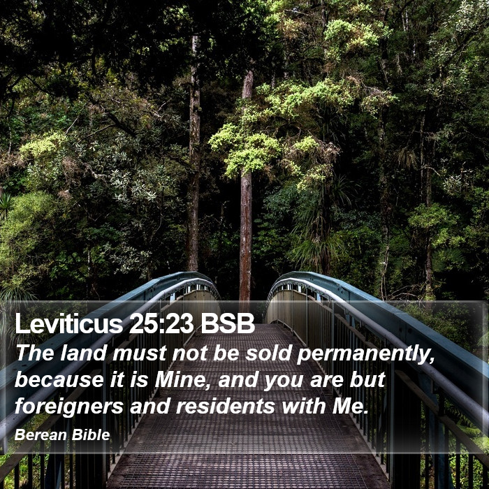 Leviticus 25:23 BSB Bible Study