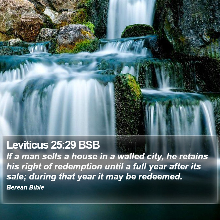 Leviticus 25:29 BSB Bible Study