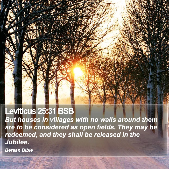 Leviticus 25:31 BSB Bible Study