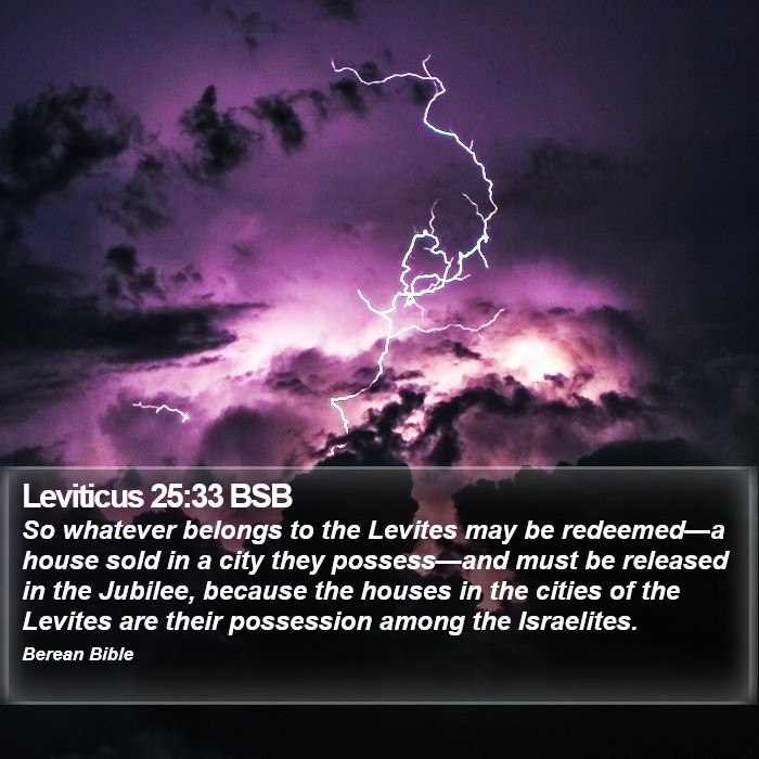 Leviticus 25:33 BSB Bible Study