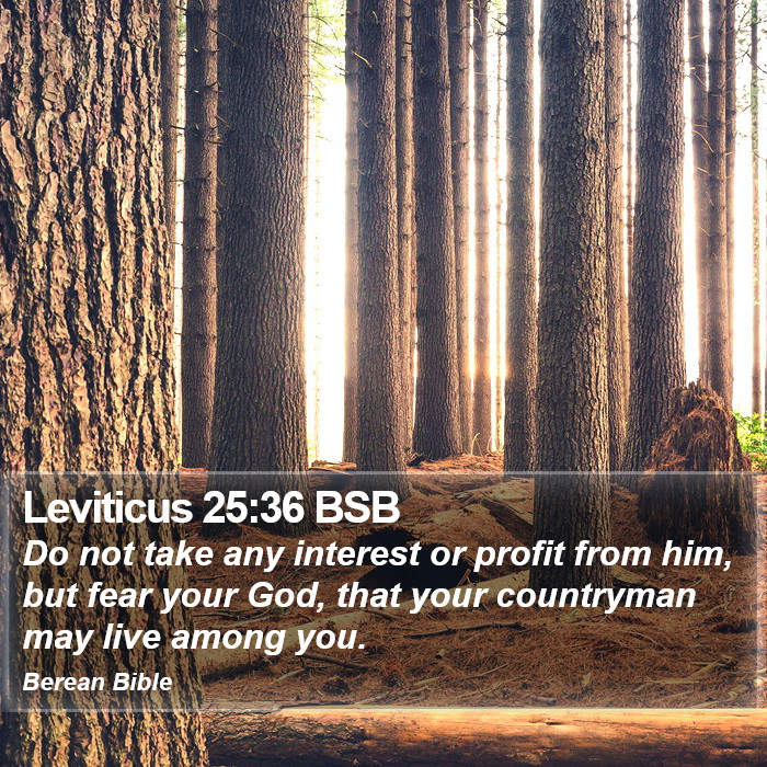 Leviticus 25:36 BSB Bible Study