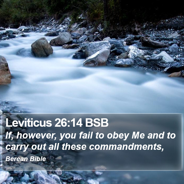 Leviticus 26:14 BSB Bible Study