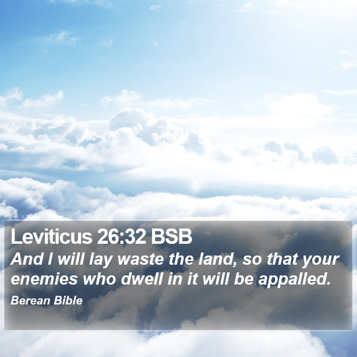 Leviticus 26:32 BSB Bible Study