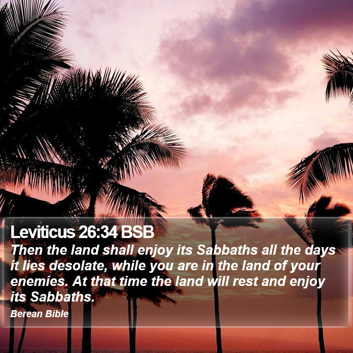 Leviticus 26:34 BSB Bible Study