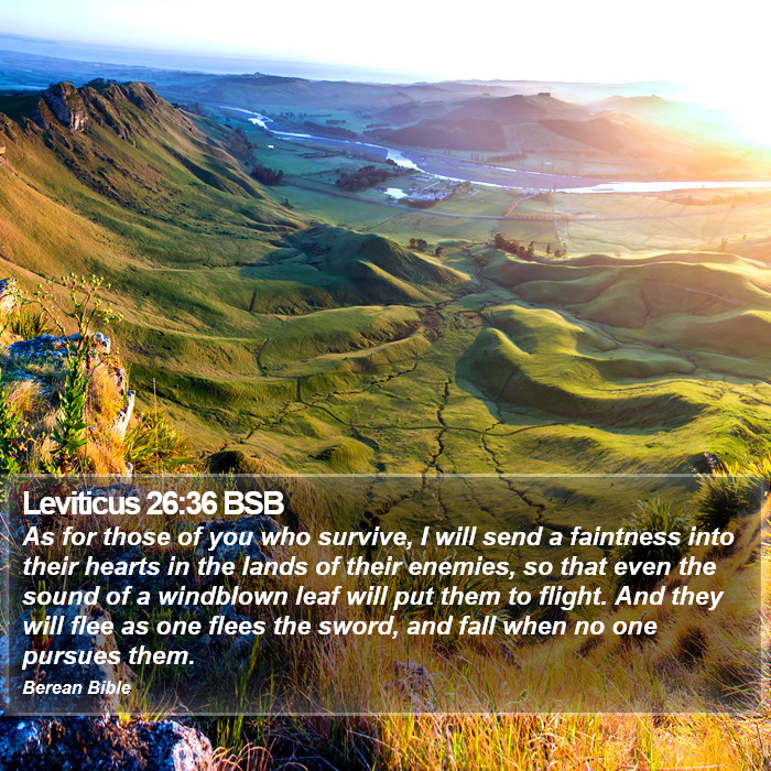 Leviticus 26:36 BSB Bible Study