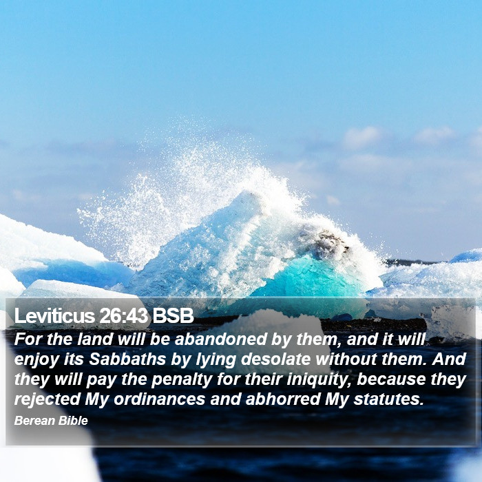 Leviticus 26:43 BSB Bible Study