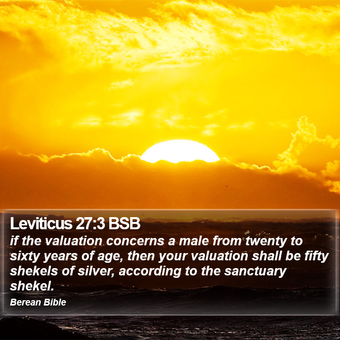 Leviticus 27:3 BSB Bible Study