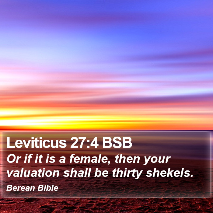 Leviticus 27:4 BSB Bible Study