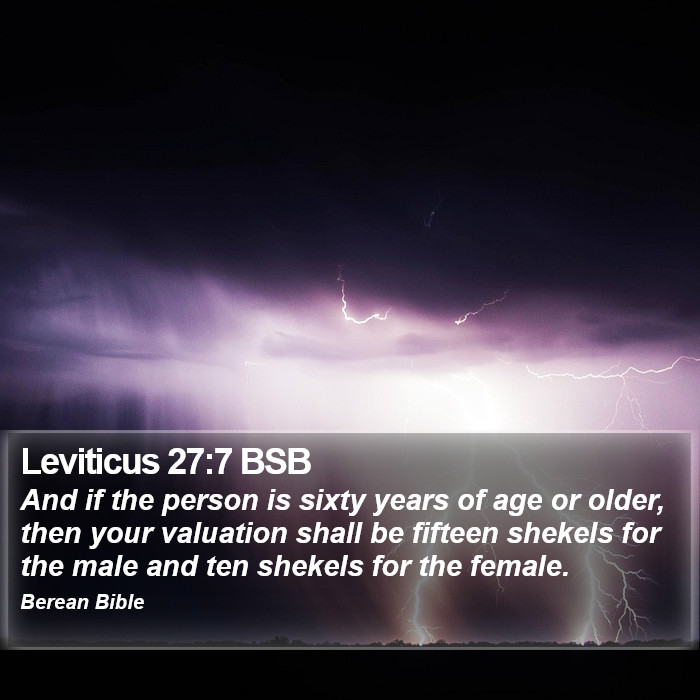 Leviticus 27:7 BSB Bible Study