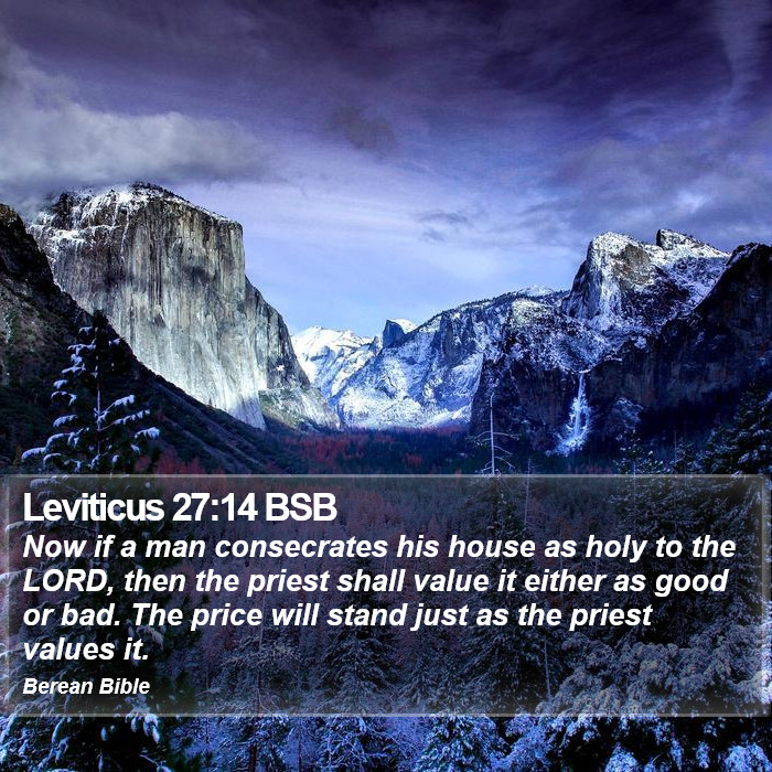 Leviticus 27:14 BSB Bible Study